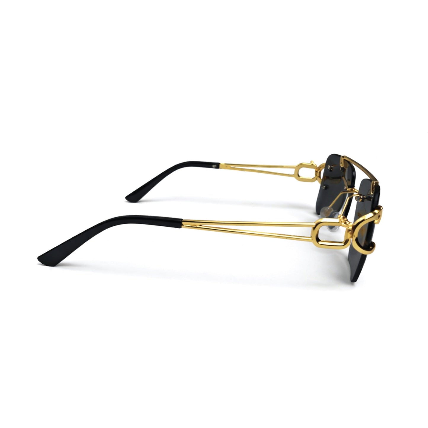 Retro Cheetah Decoration Rimless Sunglasses