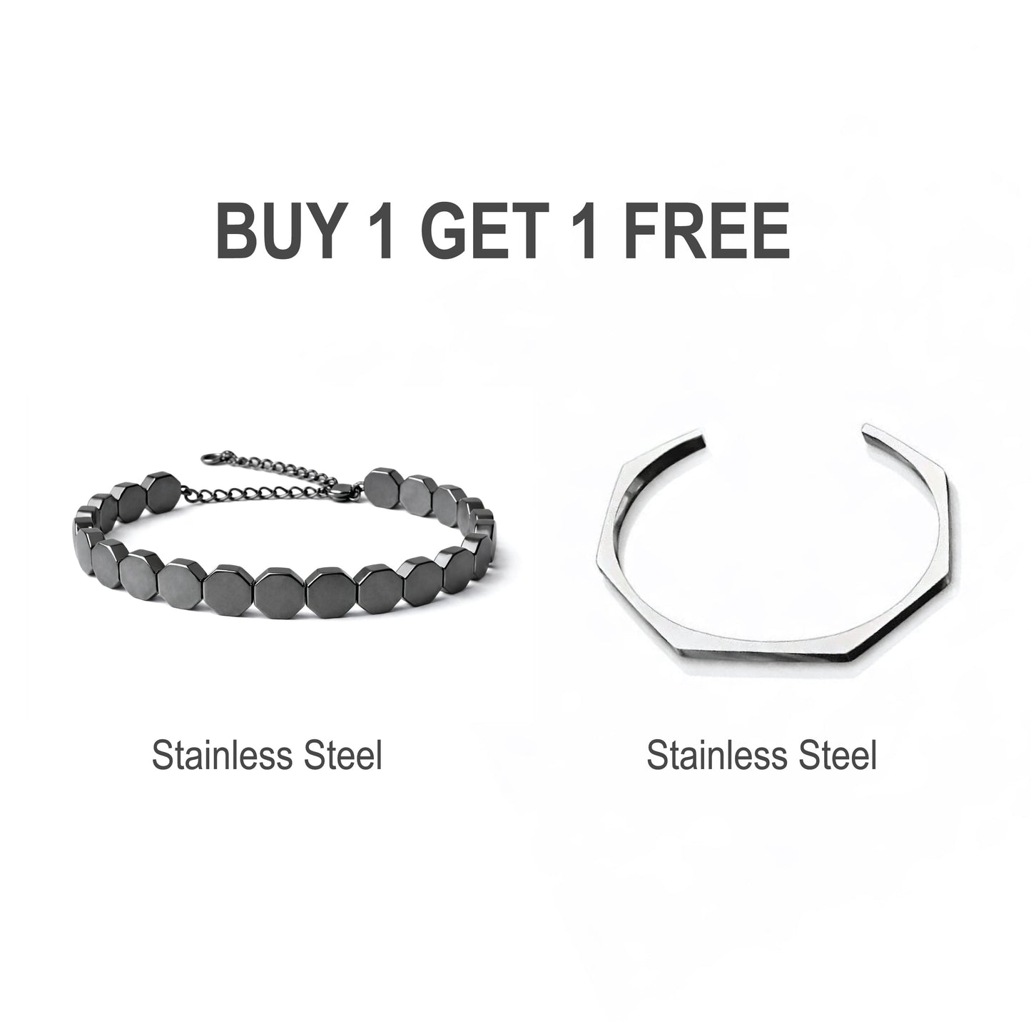Metallic Octalink + Hexa Bracelet