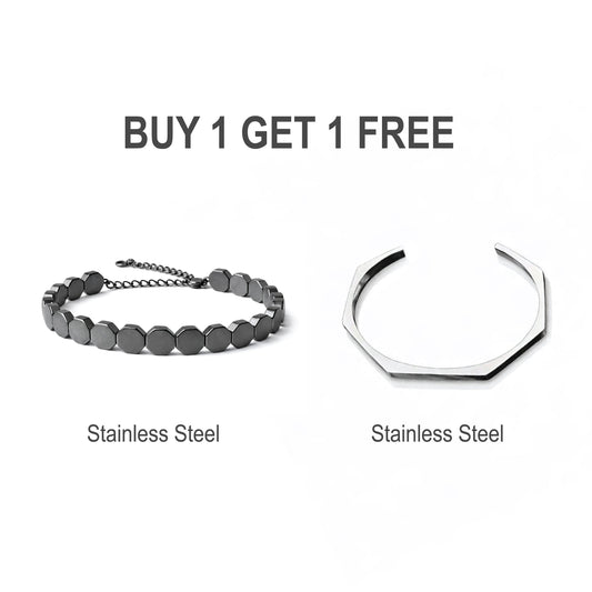 Metallic Octalink + Hexa Bracelet