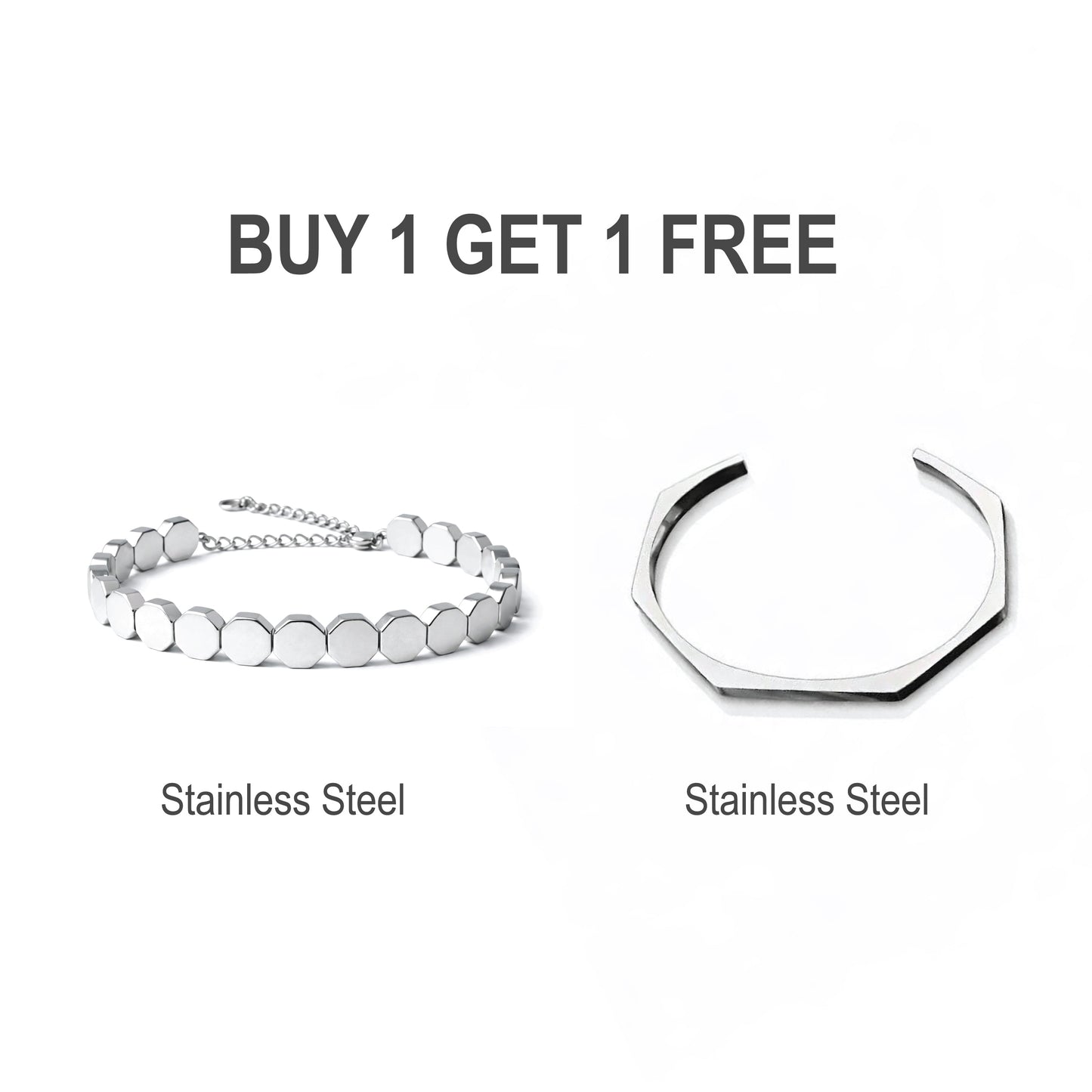 Metallic Octalink + Hexa Bracelet