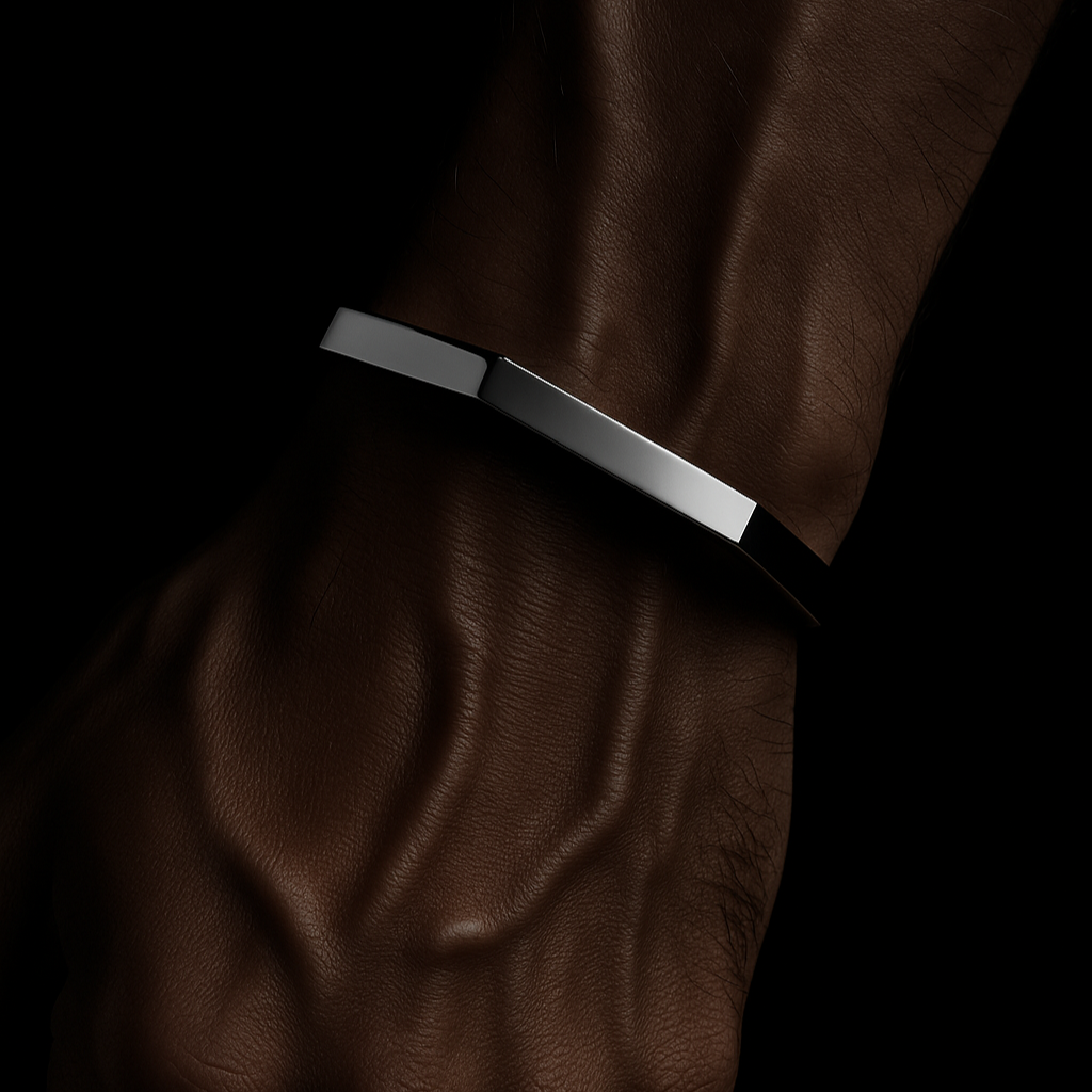 Hexa Stainless Steel Bracelet + Frameless Glasses