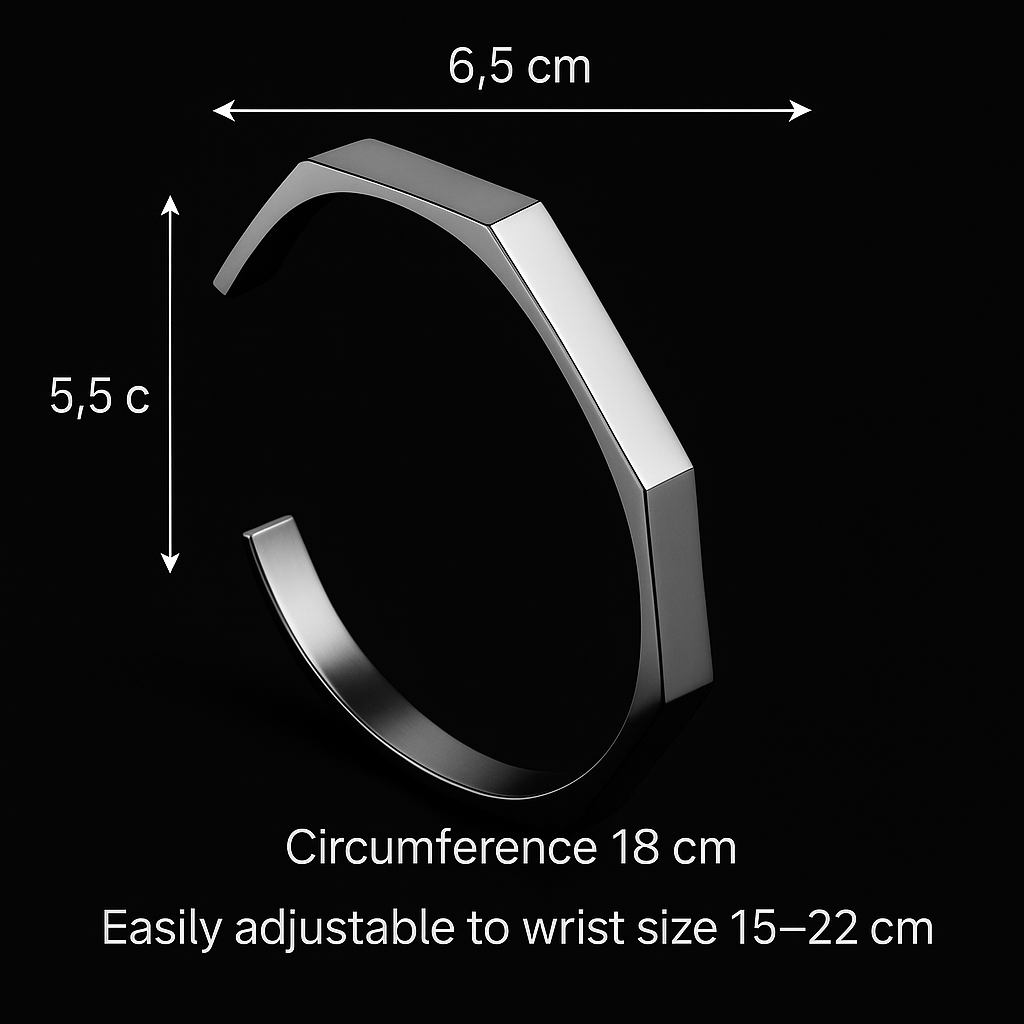 Hexa Stainless Steel Bracelet + Frameless Glasses