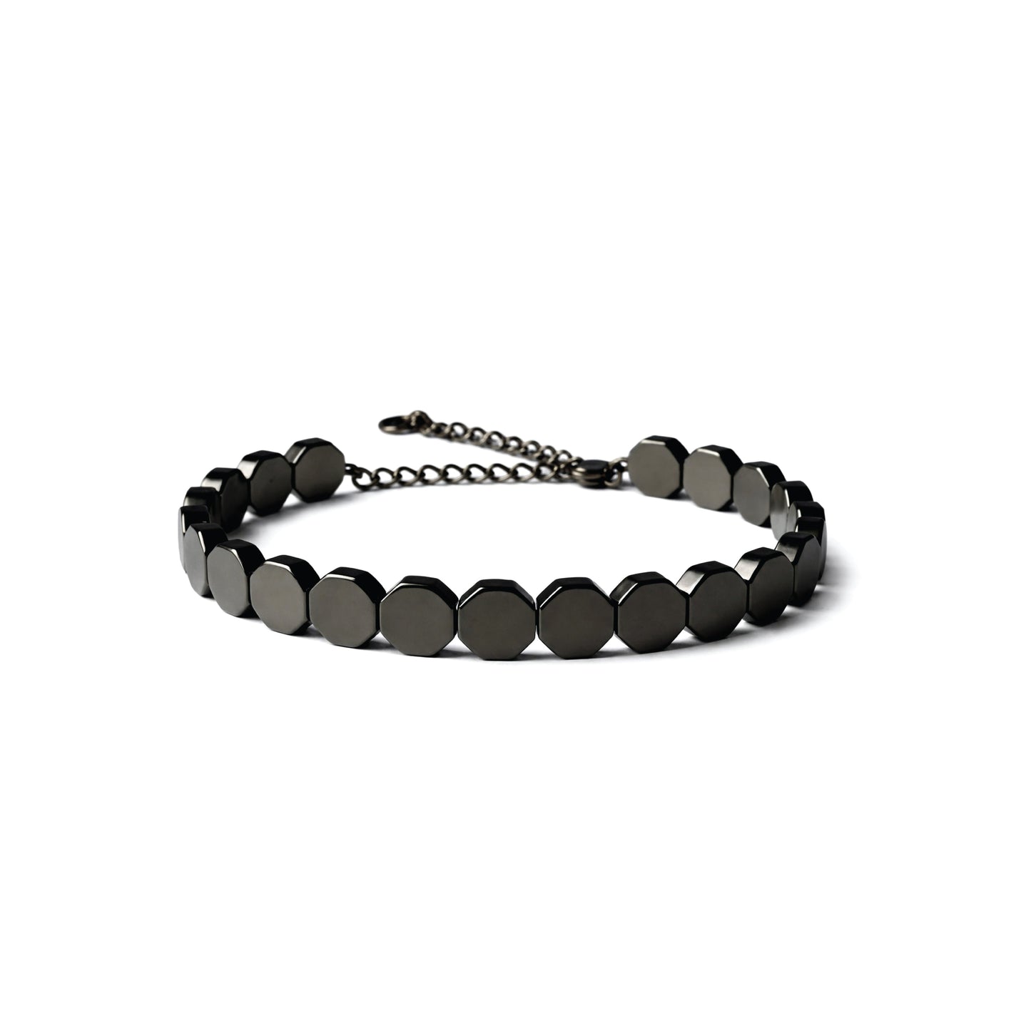Metallic Octalink Black + Black Greek Ring