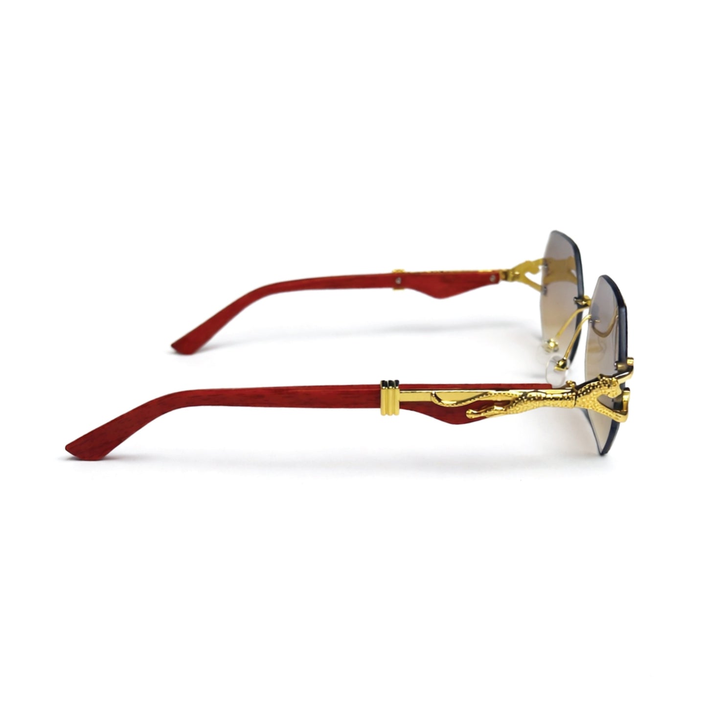 Men's Vintage Fashion Glasses with -Glare & Wood Grain Frame