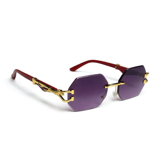 Men's Vintage Fashion Glasses with -Glare & Wood Grain Frame