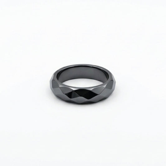 Black Hematite Magnetic Ring