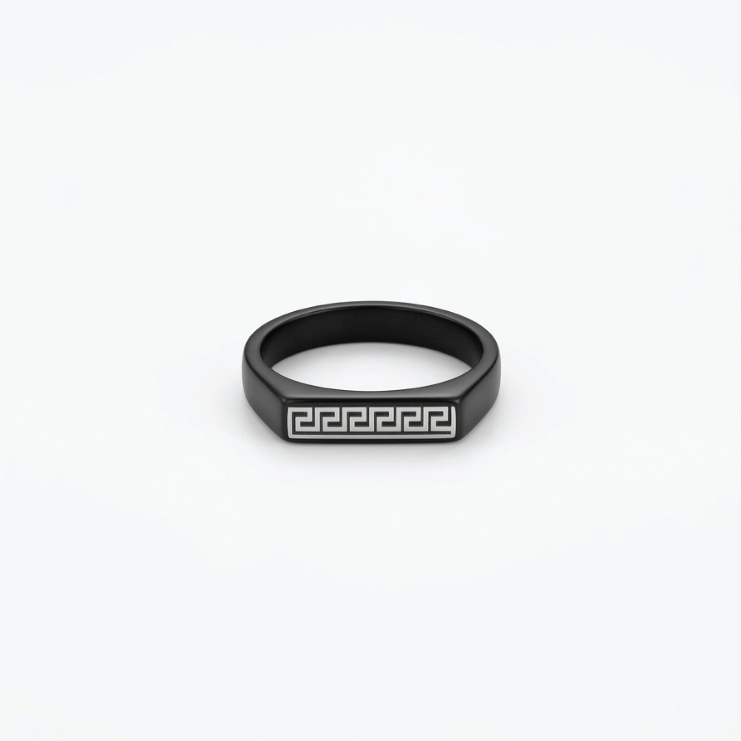 Elysian Greek Key Ring for men's