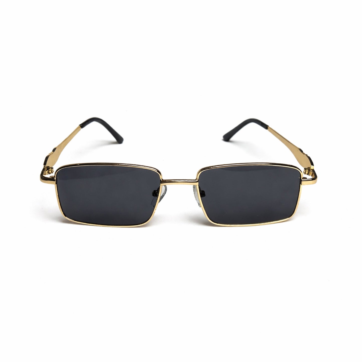 Textured Metal Square Frame Fashion Glasses