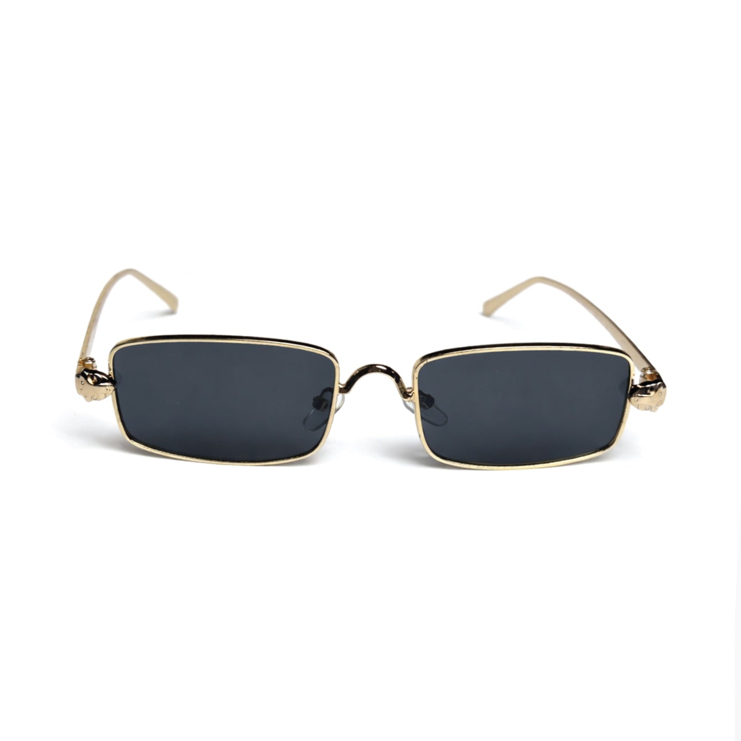 Vintage Square Glasses, Copper Metal Texture