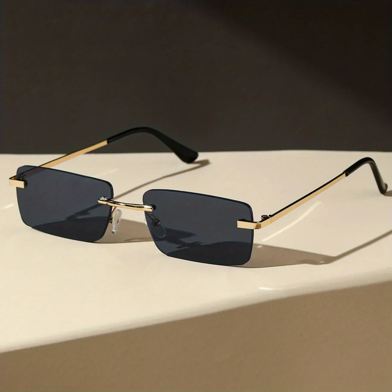 Pilot Style Glasses - Metal Frame, Dark Lenses